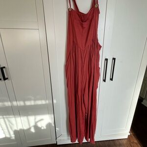 Red Sleeveless Jumpsuit